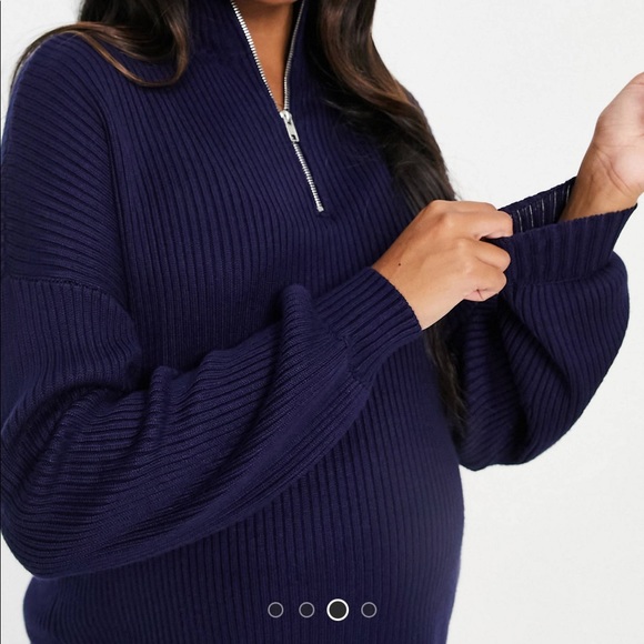 Maternity high neck sweater - Picture 2 of 3